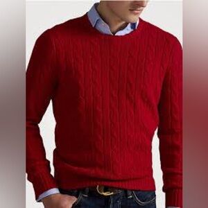 100% Cashmere Cable Knit Crewneck